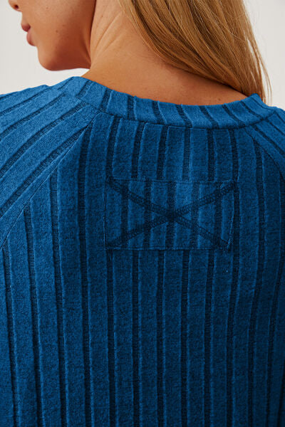 Basic Bae Full Size Ribbed Thumbhole Sleeve T-Shirt