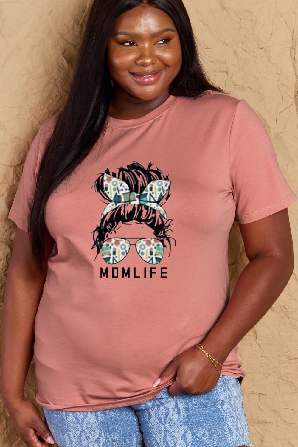 Simply Love Full Size MOM LIFE Graphic Cotton Tee